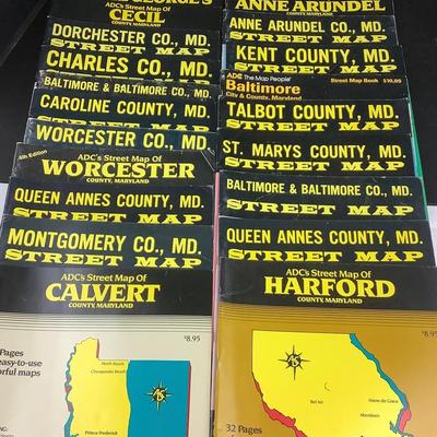 1538 Large Lot of Maryland Street Maps