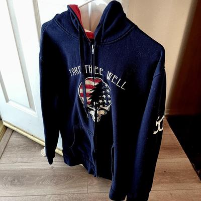 LOT 49  GRATEFUL DEAD 50th ANNIVERSARY HOODIE JACKET "FARE THEE WELL" TOUR