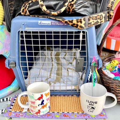 LOT 61  CAT EXTRAVAGANZA! CARRIERS BEDS TOYS