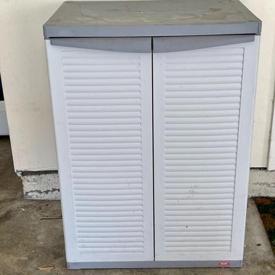 LOT 66  MOLDED PLASTIC 2 DOOR UTILITY CABINET