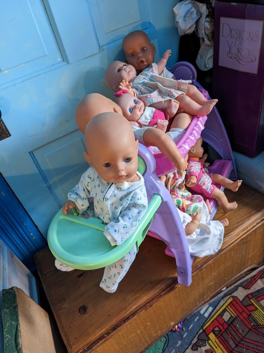 Changing Table Full of Dolls