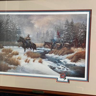 9th Virginia Cavalry Civil War Signed Print Framed / Triple Matted