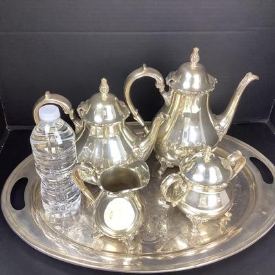 1271 Wilcox "American Rose" International Silver Plate Tea Coffee Set