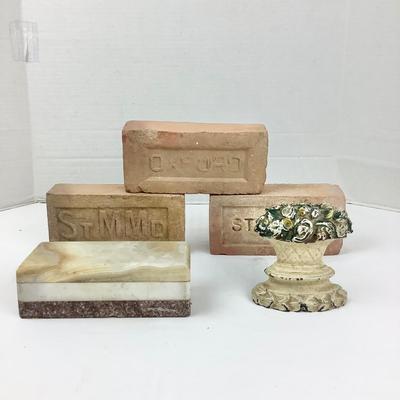 1278 Antique Door Stop with Local St. Michaels, Oxford, Md Bricks