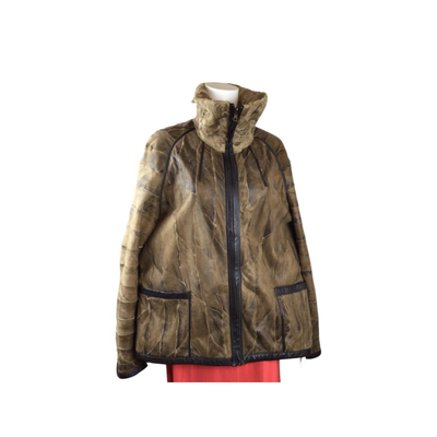 1290 Sheared Lamb Fur and Leather Reversible Jacket