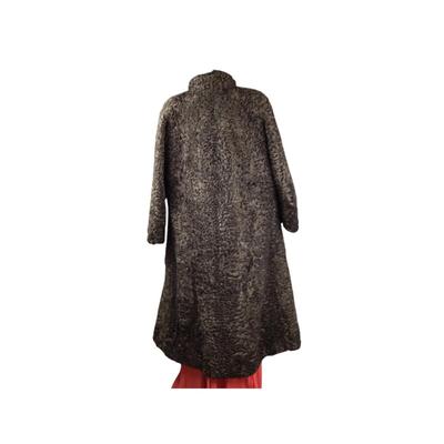 1291 Full Length Chocolate Brown Persian Lamb Fur Coat