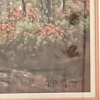 LOT 82   FRAMED IMPRESSIONIST FINE ART PRINT SMITHSONIAN STREET SCENE