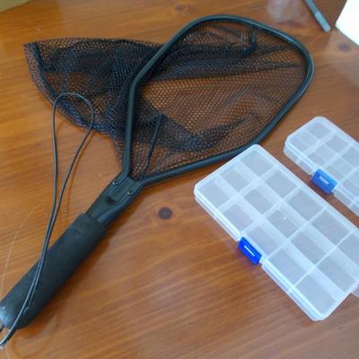 Fishing net and lure boxes