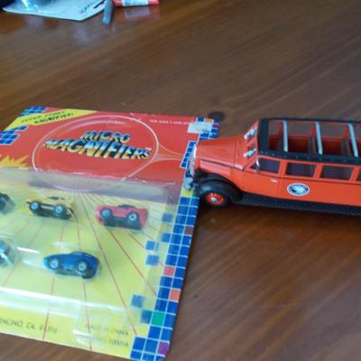 Micro Magnifiers cars and Open Bus Company Bus