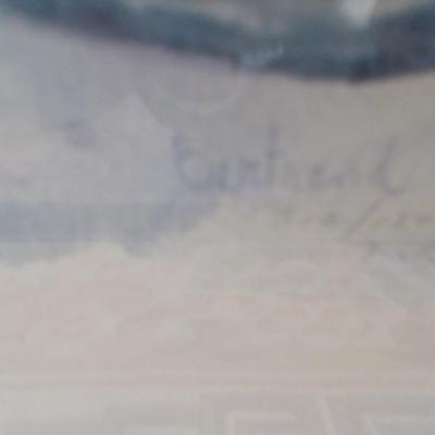 Beautiful Floral Watercolor signed by Bertrand