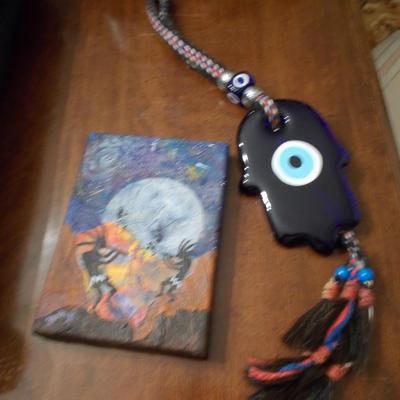 Miscellaneous: Evil Eye Talisman and an Original Kokopelli Painting