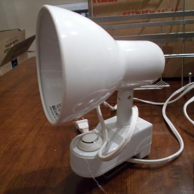 Miscellaneous: Shower Organizer, clip on light, and a pair of candleholders