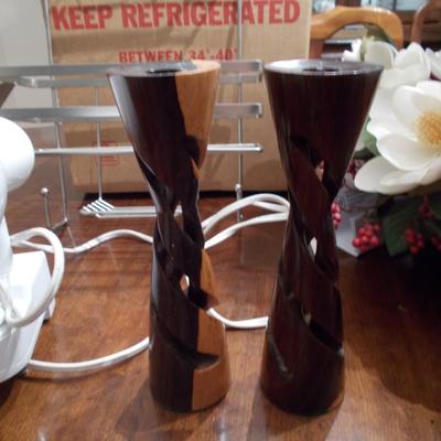 Miscellaneous: Shower Organizer, clip on light, and a pair of candleholders