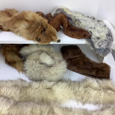 1284 Assorted Vintage Fur Lot Rabbit Fox Mink