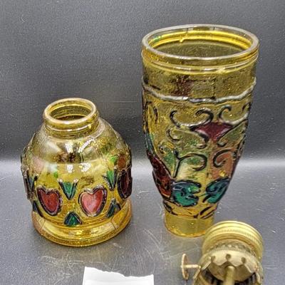 Vintage of Hand Painted Oil Lamps