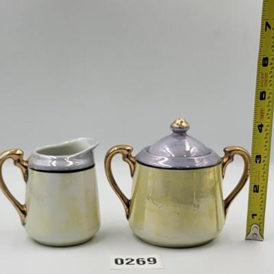 Lusterware Sugar and Creamer Set