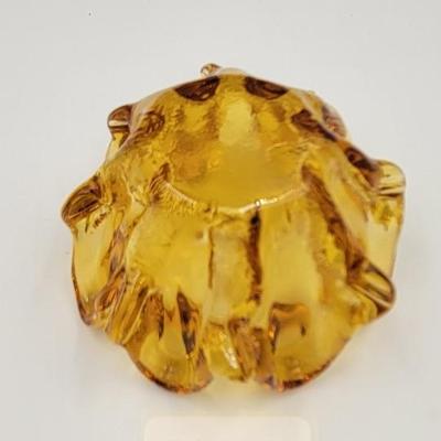 MCM Amber Glass Nesting Ashtrays