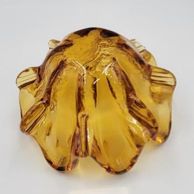 MCM Amber Glass Nesting Ashtrays