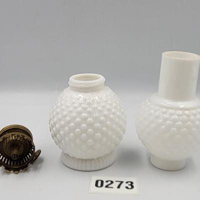 Vintage HOBNAIL Oil Lamp