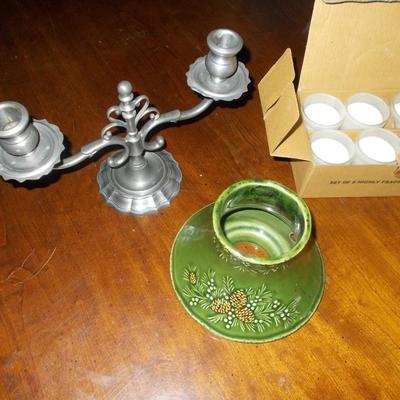 Lot of Candle Holders/Candles