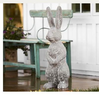 1363 New in Box POTTERY BARN Outdoor Bunny Statue