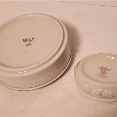 Lot #15  Lot of Two Trinket Boxes - Mikasa and Lenox