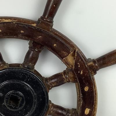 Lot # 1328  Antique Captains Wheel