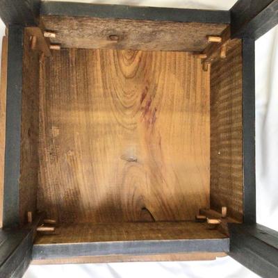 1366 Black Painted Pine Peg Table