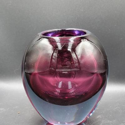3 Pc Murano & Imperial Amethyst Glass Lot