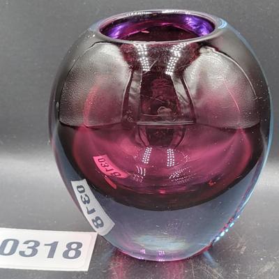 3 Pc Murano & Imperial Amethyst Glass Lot