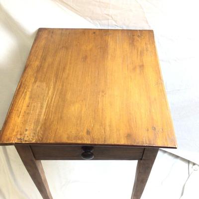 1369 Pine Single Drawer Tapered Leg Stand