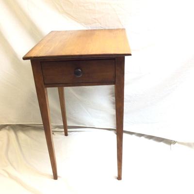 1369 Pine Single Drawer Tapered Leg Stand