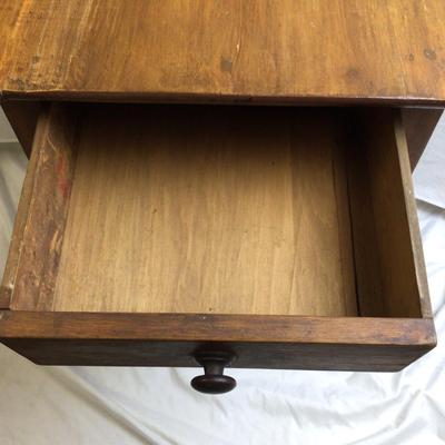 1369 Pine Single Drawer Tapered Leg Stand