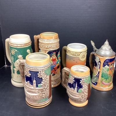 1344 Vintage Beer Stein Lot