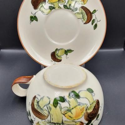 Mushroom Desert Plate and Bowl Lot 2