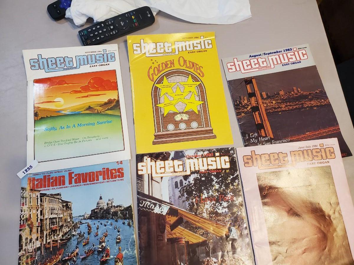 Lot of 6 sheet music books