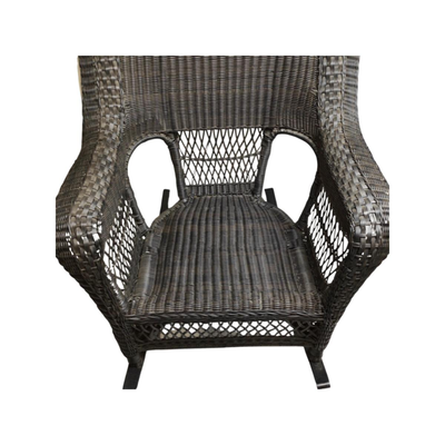 1374 Steel Frame Resin Wicker Rocking Chair with Cushion