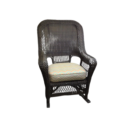 1374 Steel Frame Resin Wicker Rocking Chair with Cushion