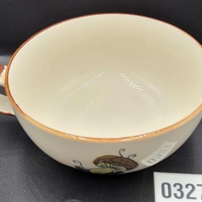 Mushroom Bowl and Desert Plate Lot 3