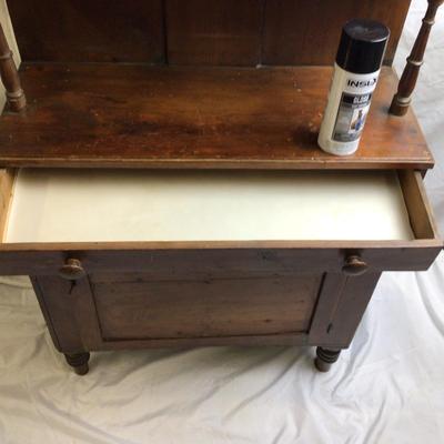 1334 Antique Small Stepback Cupboard