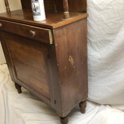 1334 Antique Small Stepback Cupboard