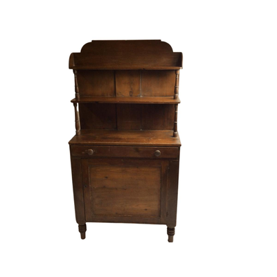 1334 Antique Small Stepback Cupboard