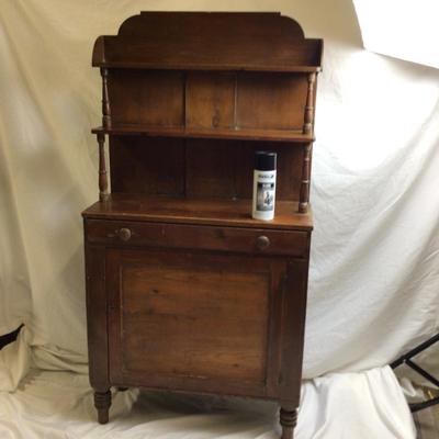 1334 Antique Small Stepback Cupboard