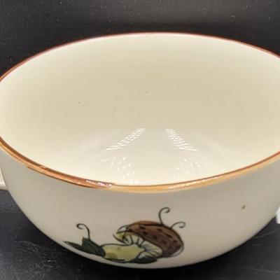 Mushroom Bowl and Desert Plate Lot