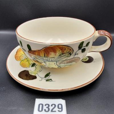 Mushroom Bowl and Desert Plate Lot 5