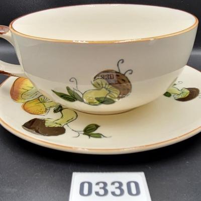 Mushroom Bowl and Desert Plate Lot 6