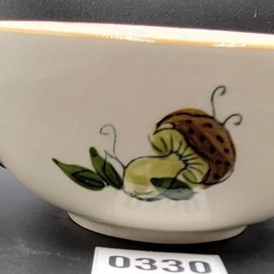 Mushroom Bowl and Desert Plate Lot 6