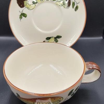 Mushroom Bowl and Desert Plate Lot 6