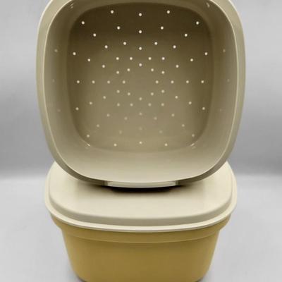 Vintage Tupperware Strainer and Storage Container