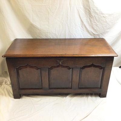 1377 Georgian Style Three Panel Footed Chest